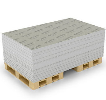 разгрузка гипсокартона на паллете